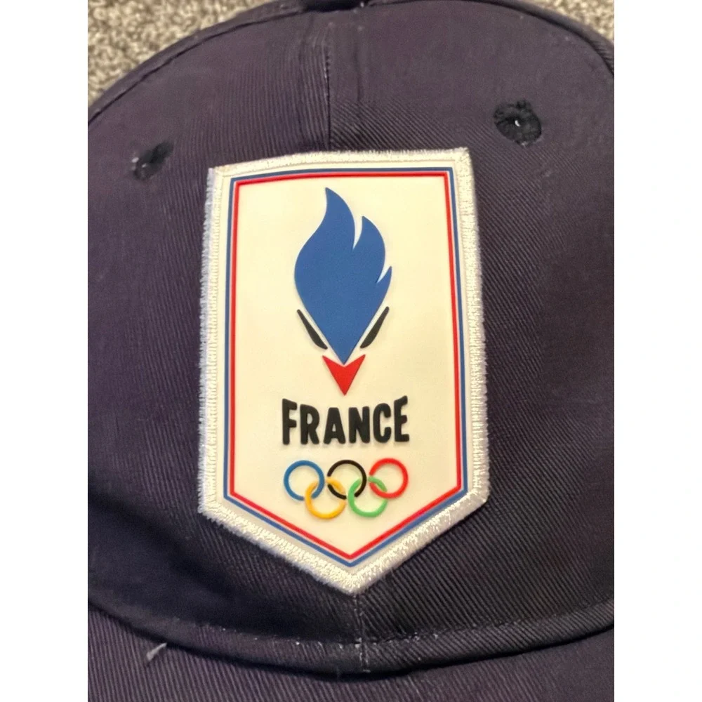 France Olympic Team Hat Men OSFA Navy Blue Baseball Cap Adjustable Buckle Strap*